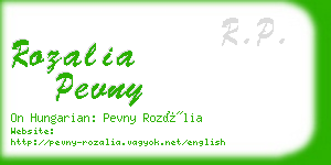 rozalia pevny business card